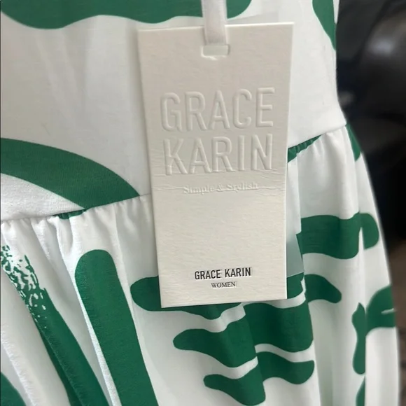 Grace Karin Women’s Criss Cross Halterneck Sleeveless Summer Floral Dress/Medium - Picture 4 of 11